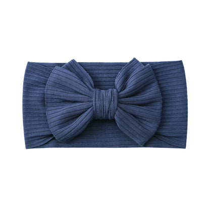 Vibrant Knit Baby Headbands with Bow - Soft Elastic Turban Accessories for Infant Girls