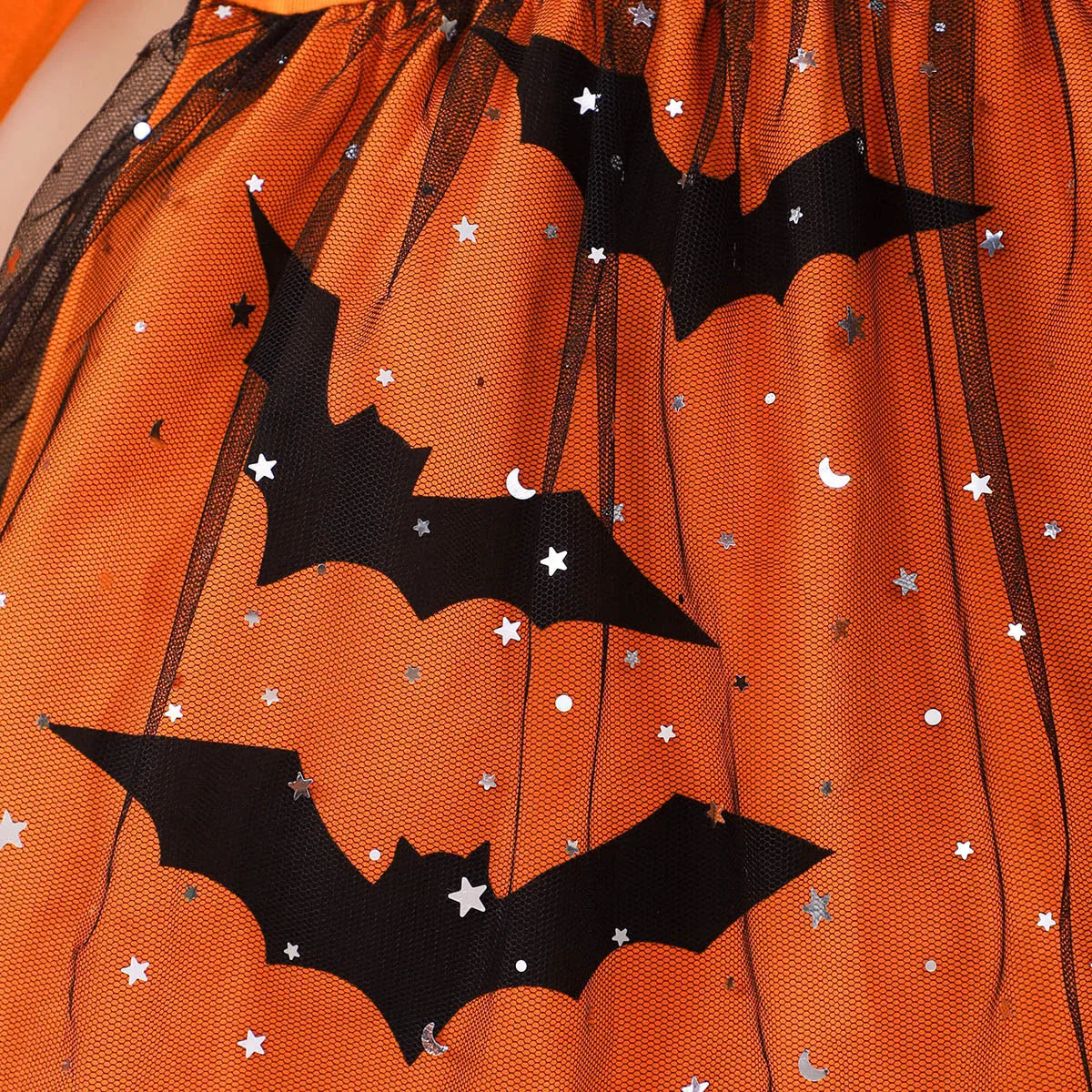 Prowow 1-6Y Toddler Girl Halloween Costume Dresses For Girls Cosplay Black Cat Bat Princess Party Dress Kids Halloween Costume