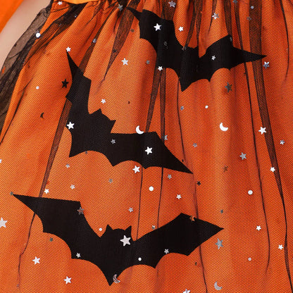 Prowow 1-6Y Toddler Girl Halloween Costume Dresses For Girls Cosplay Black Cat Bat Princess Party Dress Kids Halloween Costume