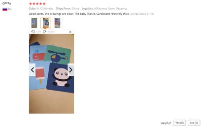 Montessori High Contrast Visual Stimulation Cards for Infants - Black and White Cognitive Development Toys for Ages 0-36 Months