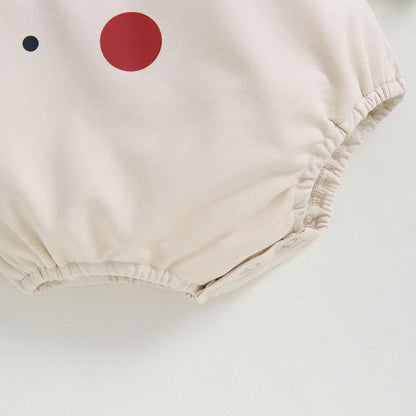 Adorable Christmas Infant Bodysuit Set for Boys and Girls - Long Sleeve Elk Print Jumpsuit with Matching Hat - 2-Piece Autumn Outfit