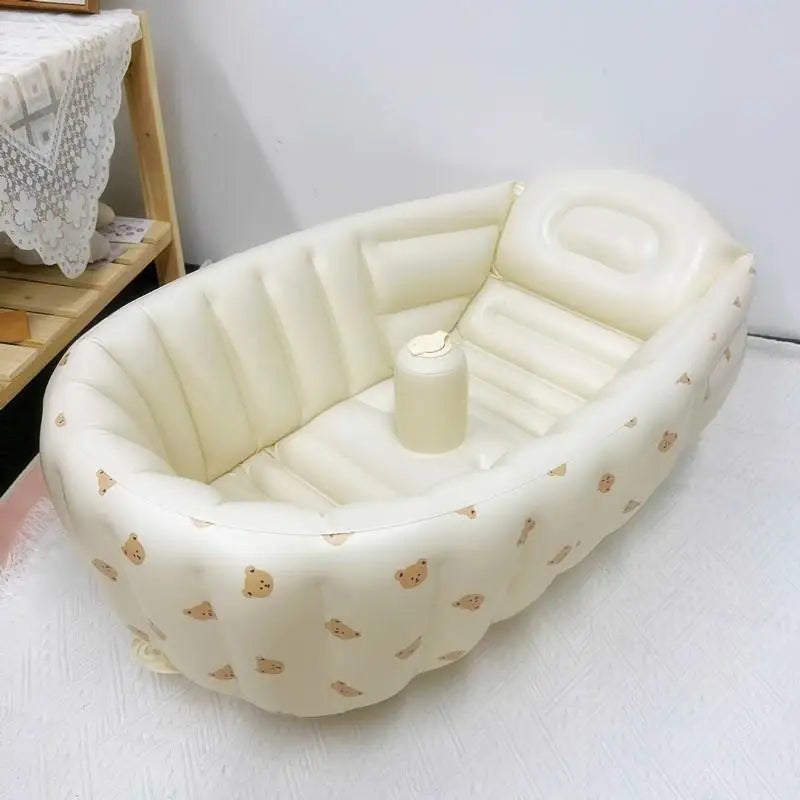Portable Inflatable Baby Bath Tub - Folding Outdoor Water Play Pool for Newborns and Infants