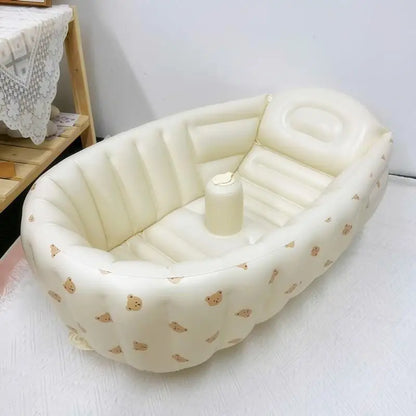 Portable Inflatable Baby Bath Tub - Folding Outdoor Water Play Pool for Newborns and Infants