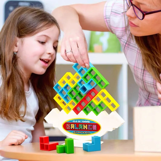 Tetra Tower Stacking Challenge - Balance Puzzle Building Blocks for All Ages