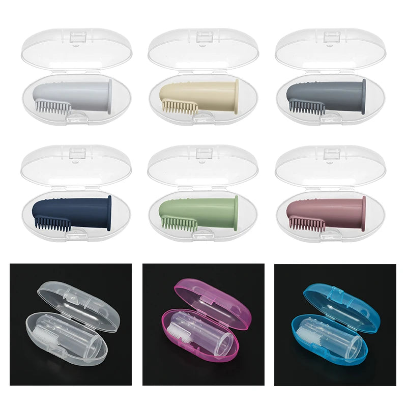 Gentle Silicone Finger Toothbrush for Infants - BPA Free Baby Oral Care Brush