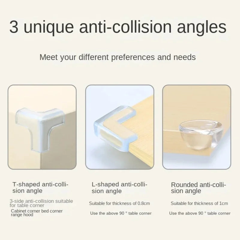 Child Safety Corner Edge Guards - Soft Silicone Protectors for Home Use (Available in 1 to 12 Pieces)