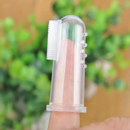 Silicone Baby Toothbrush with Box - Soft and Safe Infant Finger Toothbrush for Oral Care
