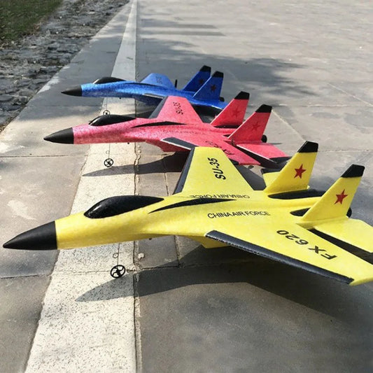 Kids FX620 SU35 Remote Control Plane Drone - 2.4G EPP Foam Electric Fighter Toy for Outdoor Fun
