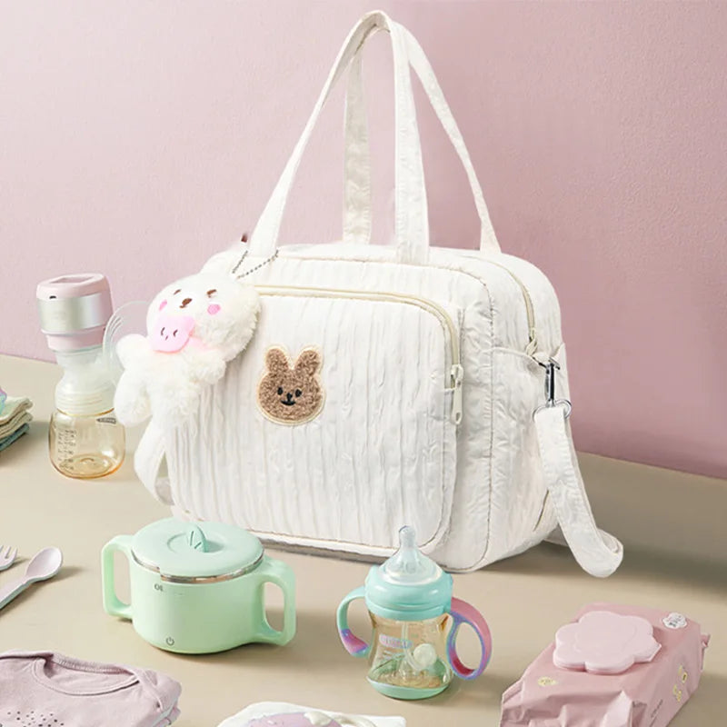Adorable Bunny-Themed Maternity Diaper Bag - Versatile Lightweight Travel Handbag for Moms and Babies