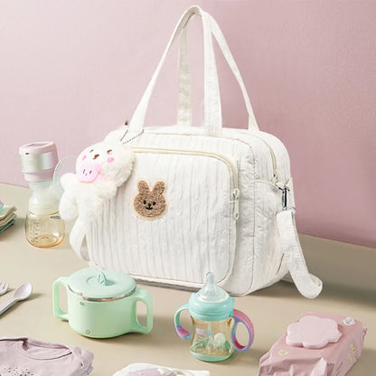 Adorable Bunny-Themed Maternity Diaper Bag - Versatile Lightweight Travel Handbag for Moms and Babies