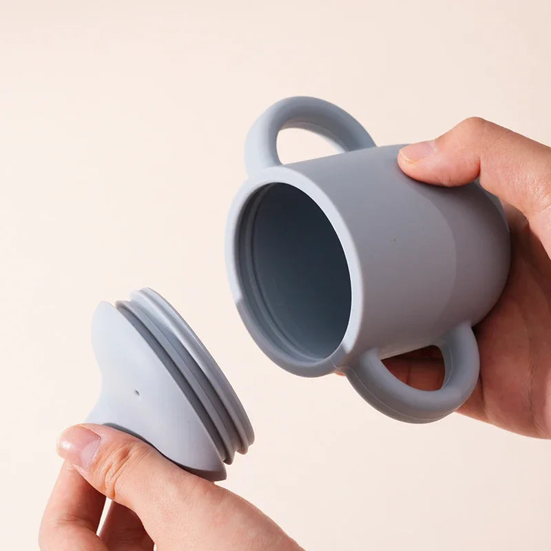 Ergonomic Silicone Drinking Cup for Kids - Portable 180ml Feeding Solution for Infants and Toddlers