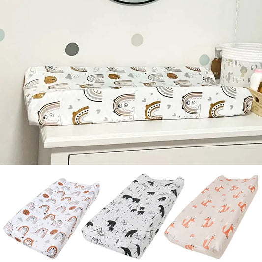1Pc Super Soft Reusable Changing Pad Cover Printing Design Minky Material Baby Breathable Diaper Pad Sheets Cover