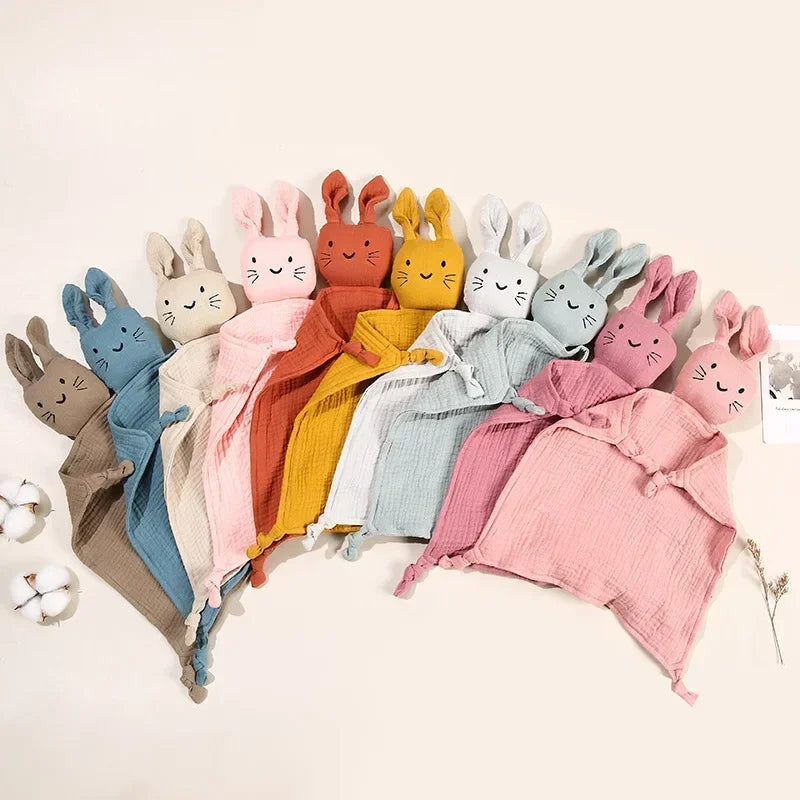 Adorable 30X30cm Double-Layer Cotton Cat-Themed Blanket for Babies & Toddlers
