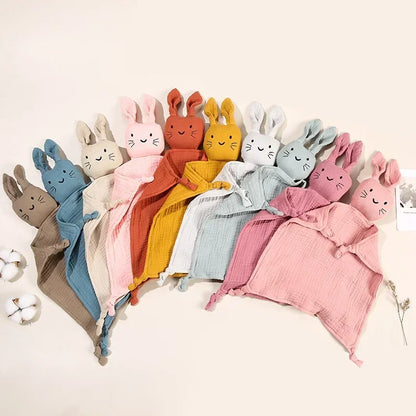 Adorable 30X30cm Double-Layer Cotton Cat-Themed Blanket for Babies & Toddlers