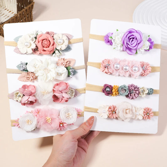Sweet Floral Elastic Headband for Baby Girls - Adorable Hair Accessory for Newborns and Toddlers, Perfect for Gifting and Special Occasions