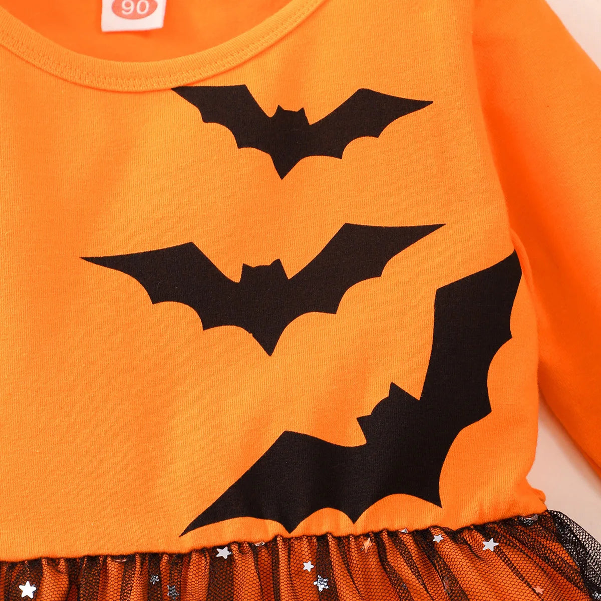 Prowow 1-6Y Toddler Girl Halloween Costume Dresses For Girls Cosplay Black Cat Bat Princess Party Dress Kids Halloween Costume