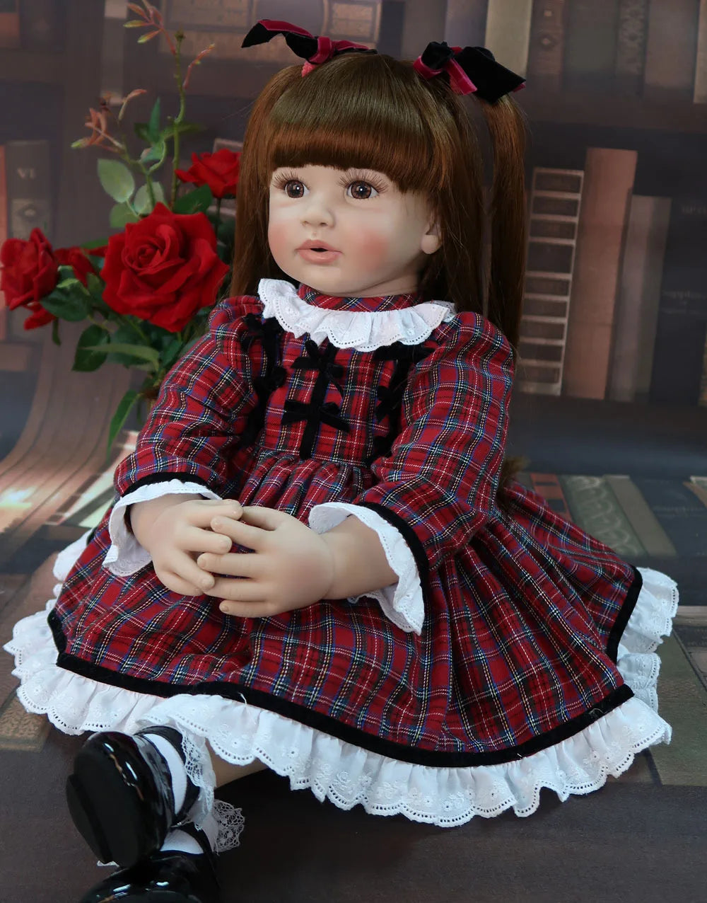 60cm Realistic Cloth Body Reborn Doll - Soft Vinyl Long-Haired Girl Betty Princess Baby Gift