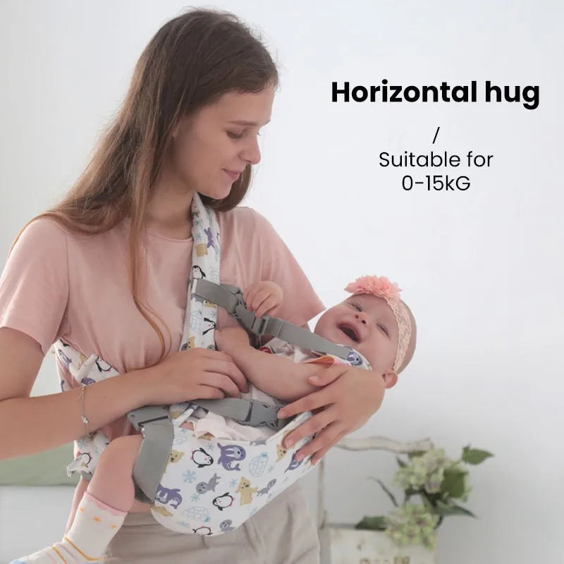 Ergonomic Multi-Functional Baby Carrier with Adjustable Waist Stool for Newborns and Toddlers, Breathable and Versatile Design
