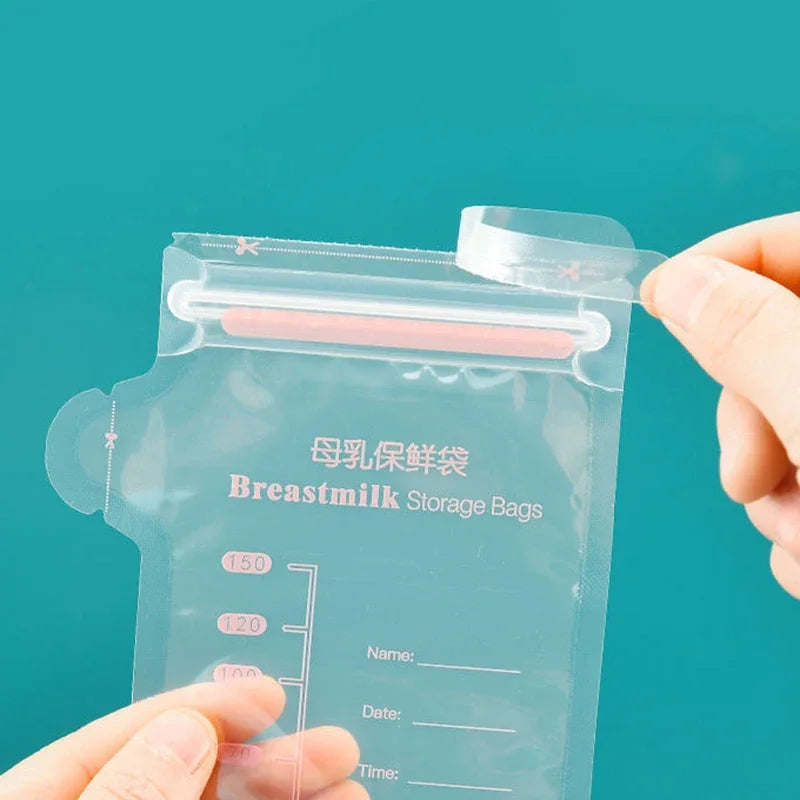 30-Pack BPA-Free Breast Milk & Baby Food Storage Containers with Freezer Bags - 100ml to 250ml Sizes