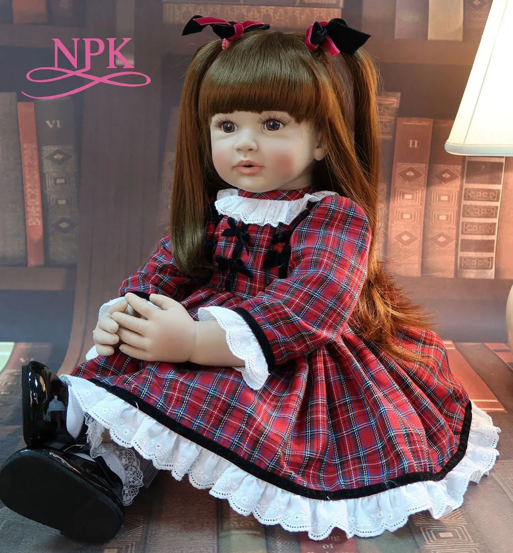 60cm Realistic Cloth Body Reborn Doll - Soft Vinyl Long-Haired Girl Betty Princess Baby Gift