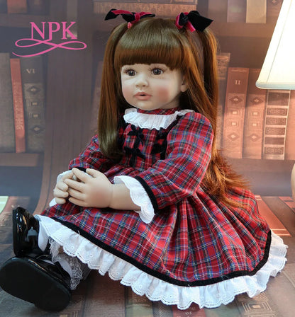 60cm Realistic Cloth Body Reborn Doll - Soft Vinyl Long-Haired Girl Betty Princess Baby Gift