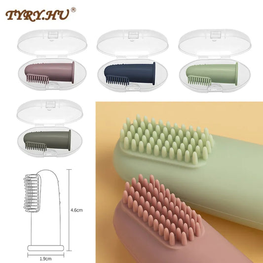 Gentle Silicone Finger Toothbrush for Infants - BPA Free Baby Oral Care Brush