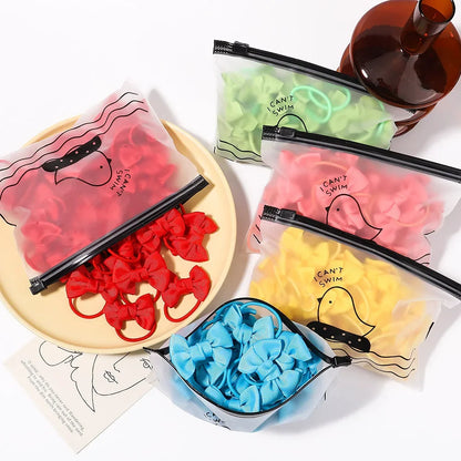5-Pack Kids Hair Accessories with Bow Scrunchies - Elastic Hair Ties for Girls and Babies