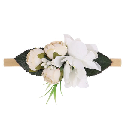 Vintage Floral Hairbands for Baby Girls - Handmade Cloth Headwear & Accessories for Special Occasions