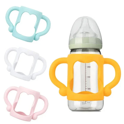 Silicone Bottle Handle For Narrow Baby Bottles, Easy Grip Handle, Can Accommodate Most Bottles - BPA-free Soft Silicone