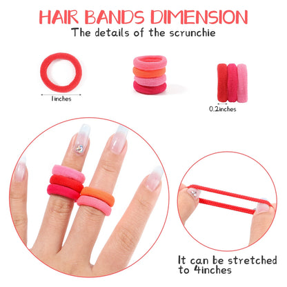 480PCS Vibrant Nylon Elastic Hair Ties for Girls – Colorful Ponytail Holders & Scrunchies for Fashionable Kids