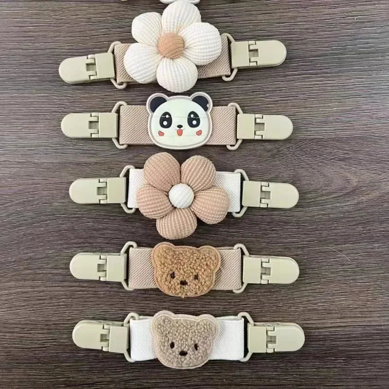 New Plush Bear Baby Suspender Pants Anti-drop Strap Clip Non-slip Elastic Baby Skirt Shoulder Sling Fixable Backpack Braces
