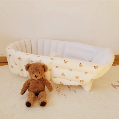 Portable Inflatable Baby Bath Tub - Folding Outdoor Water Play Pool for Newborns and Infants