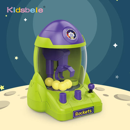 Interactive Rocket Ball Claw Machine Toy for Kids - Fun Gacha Tabletop Game