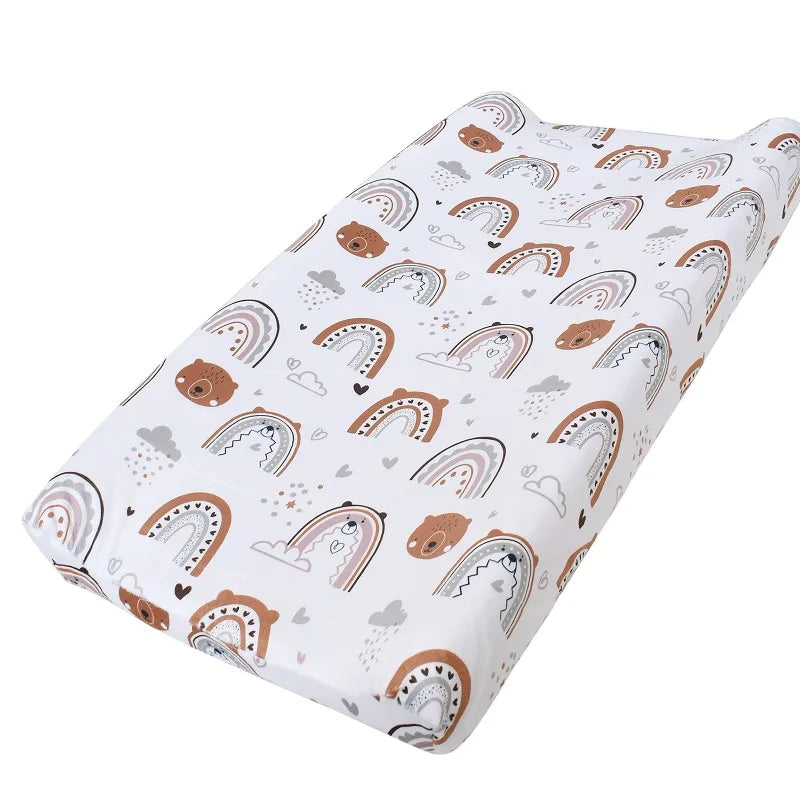 1Pc Super Soft Reusable Changing Pad Cover Printing Design Minky Material Baby Breathable Diaper Pad Sheets Cover