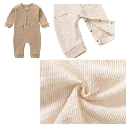 2-Pack Cozy Newborn Baby Rompers for Autumn and Spring - Soft Sleepsuits and Jumpsuits in Multiple Colors