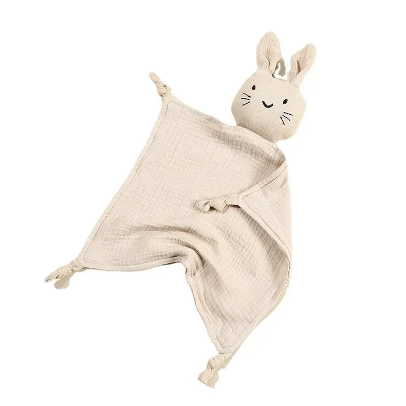 Adorable 30X30cm Double-Layer Cotton Cat-Themed Blanket for Babies & Toddlers