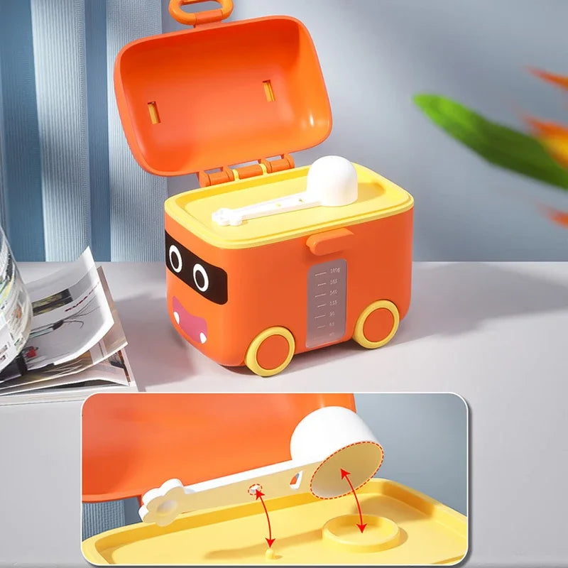 Multi-Compartment Baby Formula and Snack Dispenser for On-the-Go Feeding