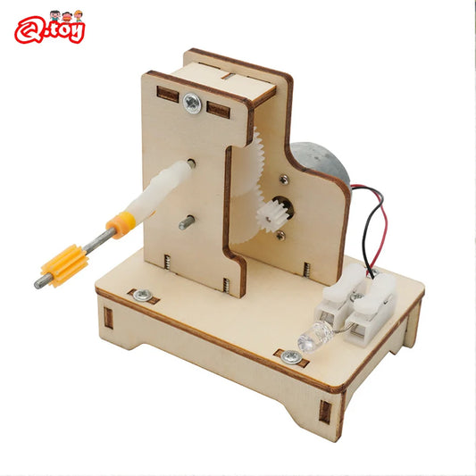 STEM Electric Hand Generator Kit - Educational Wooden Puzzle for Young Scientists