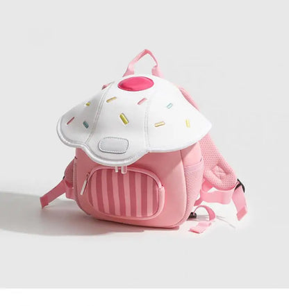 Adorable Mushroom-Themed Kids Backpack for Kindergarten - Cute Zipper Bag for Boys and Girls, Perfect for Travel and Snacks
