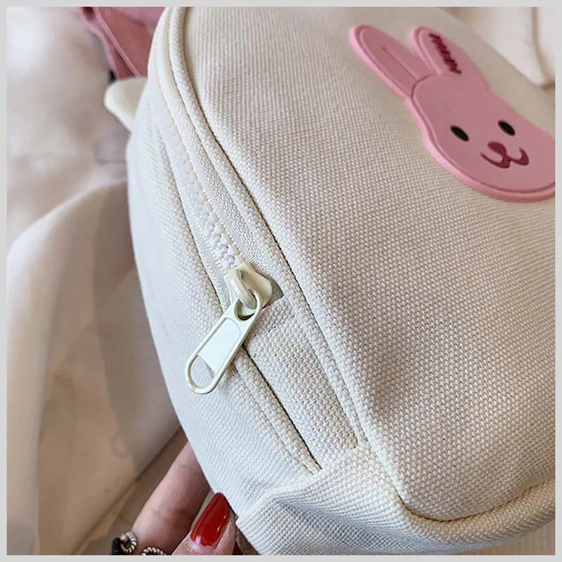 Adorable Cartoon Bear Anti-Lost Baby Backpack for Kindergarten Kids - Canvas Harness School Bag for Boys and Girls
