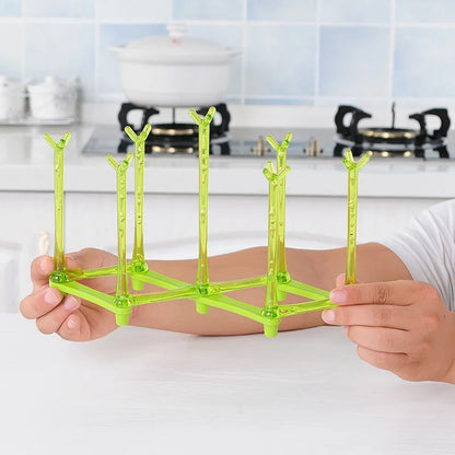 Infant Toddler Bottle Drying Rack and Storage Organizer for Efficient Nursery Management