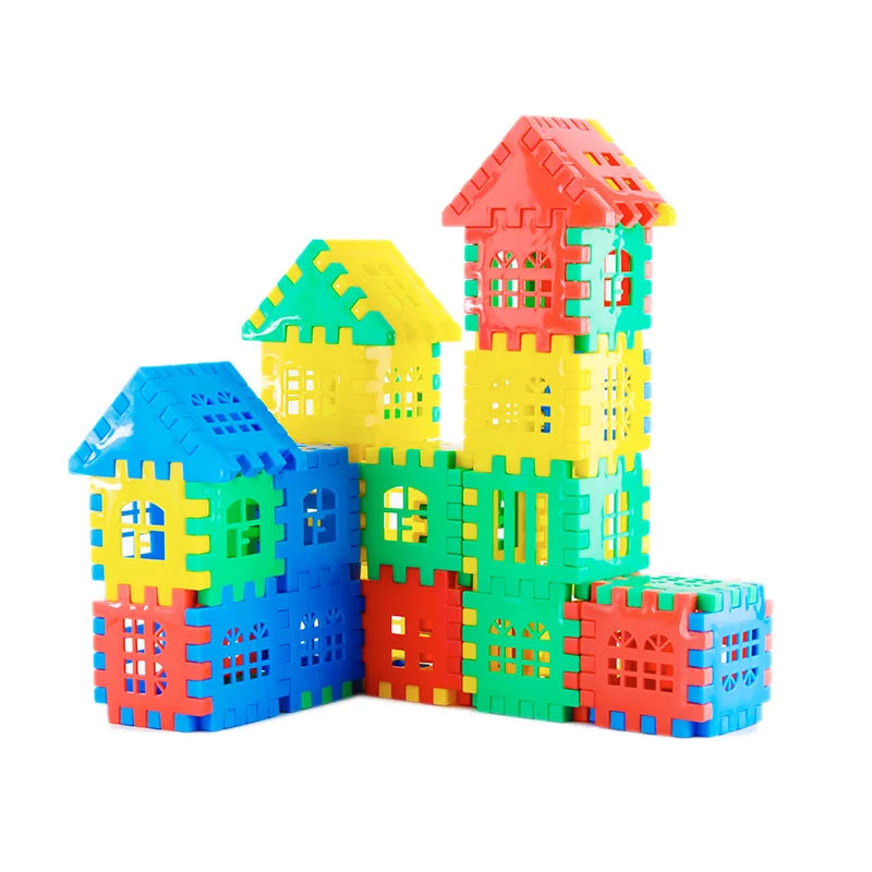 50-Piece Educational Building Block Set - Baby Paradise House Spelling Puzzle for Creative City Models and Montessori Learning