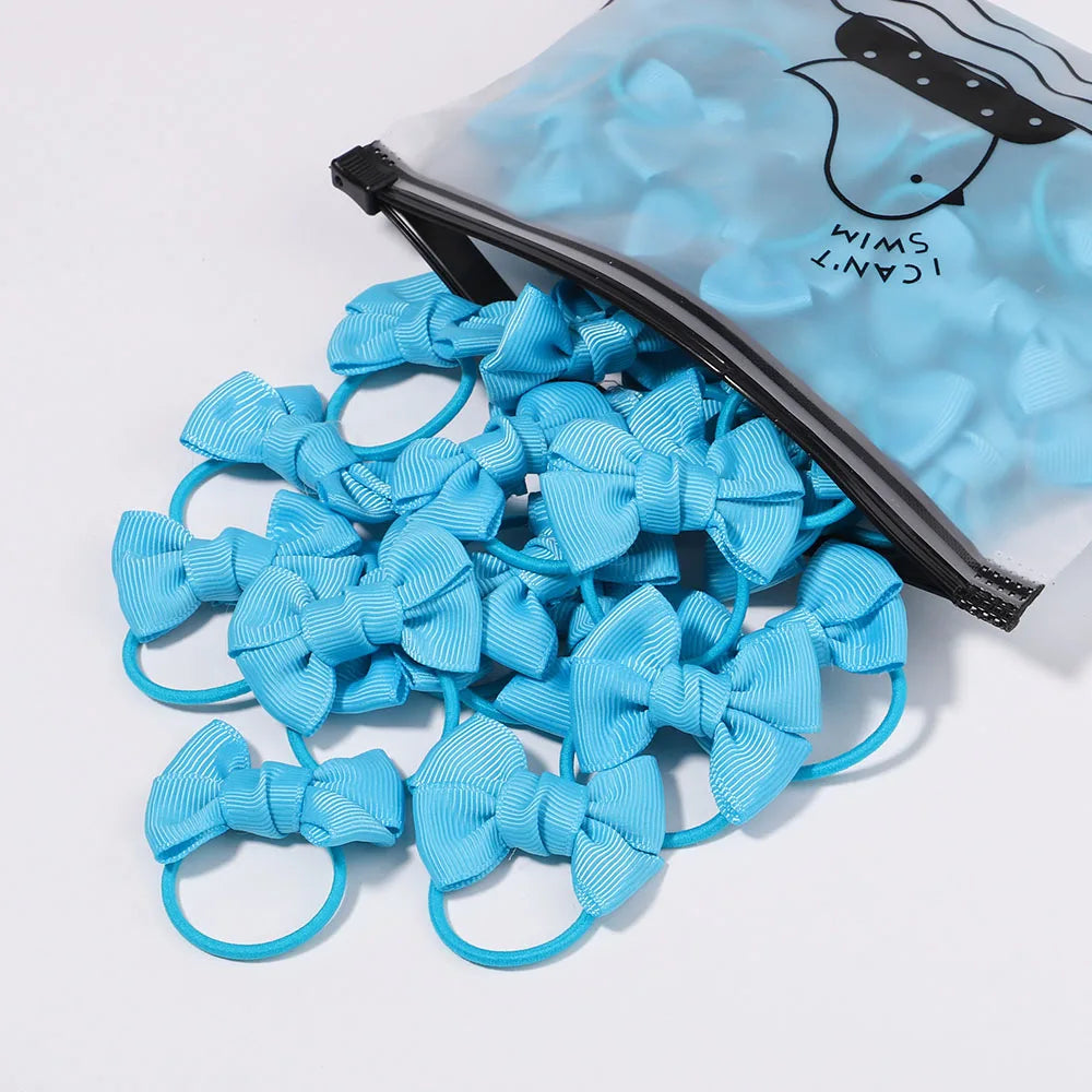 5-Pack Kids Hair Accessories with Bow Scrunchies - Elastic Hair Ties for Girls and Babies