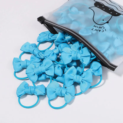 5-Pack Kids Hair Accessories with Bow Scrunchies - Elastic Hair Ties for Girls and Babies