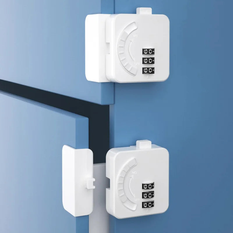 Multi-Function Baby Safety Lock with Password for Fridge, Drawer & Cabinet - Durable ABS Material Home Security Solution