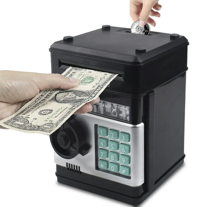 Interactive Electronic Piggy Bank with Password Protection - Kid's Digital Cash Saving ATM Machine Gift