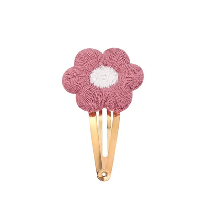 Vintage Floral Embroidery Hair Clips for Girls - Set of 2 Sweet Hair Pins