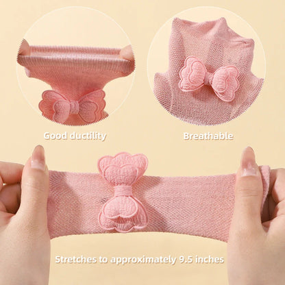 Adorable Baby Socks and Flower Headband Set - 2pcs Candy Color Bow Accessories for Newborns