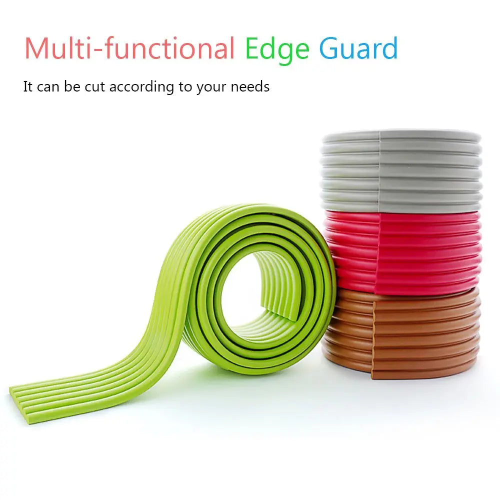 2m Baby Corner Protector Foam Bumper Strip with Free Double-Sided Tape for Child Safety