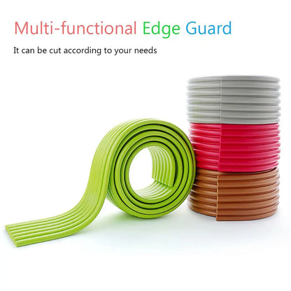 2m Baby Corner Protector Foam Bumper Strip with Free Double-Sided Tape for Child Safety